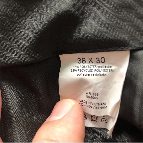 Hagger black classic fit Eclo Stria striped dress pants in size 38x30 - Picture 11 of 16